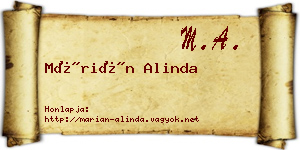 Márián Alinda névjegykártya